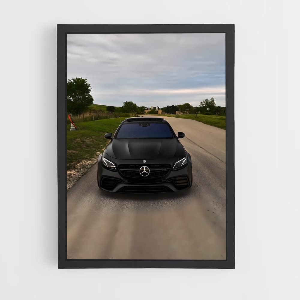 Poster Noir de Pouvoir – affiche Mercedes (vue 2)